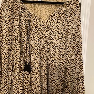 Cute Leopard Peasant top